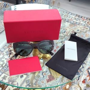 Valentino Black Rockstud Sunglasses